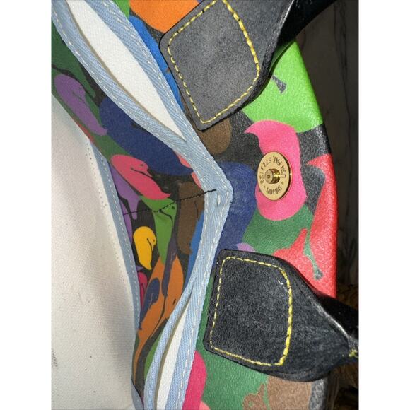 NWOT Vintage Dooney & Bourke Wonder Ducks Black Handbag Satchel Crossbody CLEAN - Picture 11 of 13